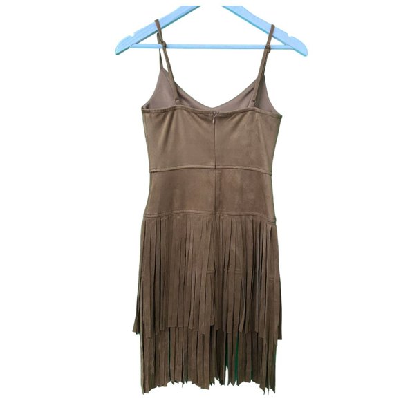 Guess Los Angeles Maya Brown Fringe Dress Size S - Picture 2 of 3